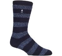 HEAT HOLDERS - Mens Extra Thick Thermal Socks for Winter | Warm Fluffy Fleece Insulated Socks | Gifts for Men (6-11, Navy/Denim (Palermo))