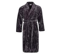 HEAT HOLDERS Mens Fleece Dressing Gown Luxury Soft Winter Warm Bathrobe without Hood (UK, Alpha, S, Regular, Regular, Grey)