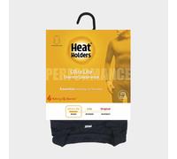 Heat Holders Men's Fleece Lined Base Layer Thermal Long Sleeve Top in Black | Size: Small Heat Holders Black S