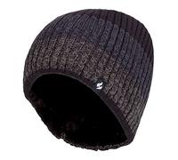 HEAT HOLDERS Mens Fleece Lined Striped Winter Beanie High Performance Soft Insulated Thermal Hat (One Size, Navy)
