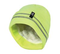 Heat Holders Mens Hi Vis Reflective Soft Fleece Lined Thermal Winter Hat - One Size - Yellow