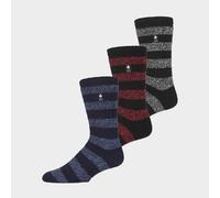 Heat Holders - 3 Pack Multipack Mens Insulated Thermal Socks for Winter - Stripe - Multicolour - Size UK 6-11