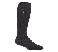Heat Holders - Mens Long Leg Outdoor Merino Wool Thermal Socks with Reinforced Heel and Toe for Winter - Black - Size UK 6-11