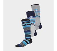 Heat Holders Men's Multipack Ultra Lightweight Thermal Ski Socks - 3 Pack, Multi Coloured 6-11