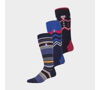 Heat Holders Men's Multipack Ultra Lightweight Thermal Ski Socks - 3 Pack, Multi Coloured L