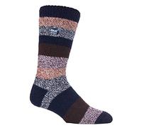 HEAT HOLDERS - Mens New Patterned Warm Winter Striped Twist Thermal Socks in 10 colours, size 6-11 UK 39-45 Eur (Oundle)