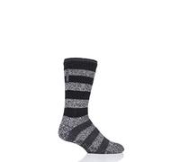 HEAT HOLDERS Mens Oakley Lounge Socks Pack of 1 Black Stripe 6-11