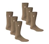 Heat Holders Mens Original Thick Winter Thermal Socks (Multipack Options) - 6-11 UK - Stone - 6 Pack