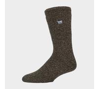 HEAT HOLDERS - Mens Long Leg Outdoor Merino Wool Thermal Socks with Reinforced Heel and Toe for Winter (6-11, Khaki)