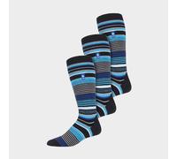 Heat Holders Men's Patterned Lightweight Thin 2.3 Tog Thermal Knee High Ski Socks - 3 Pack, Black L