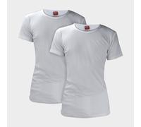 HEAT HOLDERS - 2 Pack Mens Winter Thermal Underwear Short Sleeve Top | Soft Warm Cotton Rich T-Shirt (M, White)