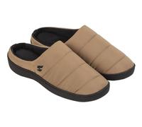 HEAT HOLDERS Mens Slip On Slippers for Winter Anti-Slip Lightweight Warm Fleece Lined Mule Slippers (Khaki, UK Footwear Size System, Adult, Men, Alpha, Medium, Medium)