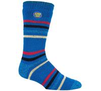 Heat Holders - Mens Extra Warm Winter Thermal Socks for Dad & Grandad - Blue & White - Size UK 6-11