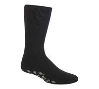 Heat Holders - Mens Thermal Slipper Socks - Black/White - Size 6-11