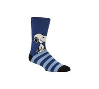 Heat Holders Men's Thermal Soft Lounge Socks with Peanuts Design in Blue | Size: 6-11 Heat Holders Blue 6-11