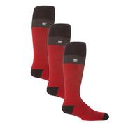 Heat Holders Men's Men's Thermal Striped Ski Socks | High Quality Heat Holders Extra Long Socks, Red 6-11