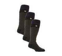 Heat Holders Men's Men's Thermal Striped Ski Socks | High Quality Heat Holders Extra Long Socks, Grey 6-11