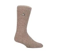 HEAT HOLDERS - Mens Thick Winter Outdoor Merino Wool Thermal Socks with Reinforced Heel and Toe (6-11 uk, Oatmeal (Merino))