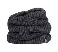 HEAT HOLDERS - Mens Thick Winter Warm Fleece Lined Chunky Knit Thermal Neck Warmer (One Size, Charcoal (Larvic))