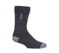 HEAT HOLDERS - Mens Turnover Warm Thermal Fleece Lined Bed Socks with Non Slip Rubber Grips