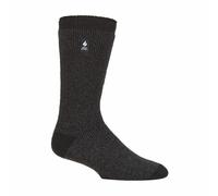 HEAT HOLDERS SOCKSHOP Mens 2.3 TOG Patterned and Plain Thermal Socks Pack of 1 Berlin Heel & Toe Charcoal 6-11