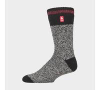 HEAT HOLDERS - Mens Extra Thick Thermal Socks for Winter | Warm Fluffy Fleece Insulated Socks | Gifts for Men (6-11, Black Red (Porto))