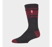 HEAT HOLDERS - Mens Extra Thick Thermal Socks for Winter | Warm Fluffy Fleece Insulated Socks | Gifts for Men (6-11, Charcoal/Red (Athens))
