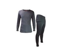 Heat Holders Men's Winter Thermal Underwear Set: Top & Long Johns in Grey | Size: 2XL Heat Holders Grey 2XL