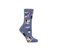 Heat Holders Novelty Fleece-Lined Thermal Hobby Socks For Winter In Blue Blue 4-8