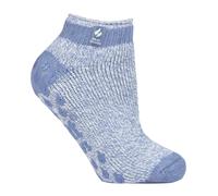 Heat Holders - Ladies Low Cut Ankle Slipper Socks with Non Slip Rubber Sole (4-7, Denim (Pisa))