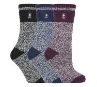 Heat Holders 3 Pairs Ladies Winter Thermal Socks - - Size: 4-6
