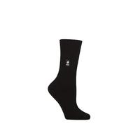 HEAT HOLDERS SOCKSHOP Gentle Grip Womens Socks - Thermal, Warm, Cosy, Gentle Cuff. Soft Top, Plain, 1 Pairs Size 4-8 Black