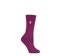 HEAT HOLDERS SOCKSHOP Ladies 1.0 TOG Ultra Lite Plain Socks Pack of 1 Deep Fuchsia 4-8