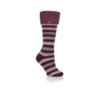 SOCKSHOP Heat Holders Women's 1 Pair 2.3 TOG Hellebore Cosy Cuff Wellington Boot Socks in Dark Red | Size: 4-8 SOCKSHOP Heat Holders Dark Red 4-8