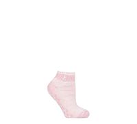 HEAT HOLDERS SOCKSHOP Ladies 2.3 TOG Patterned and Striped Ankle Slipper Socks Pack of 1 (4-8, Pisa Dusted Pink, numeric_4)
