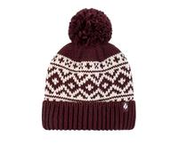 HEAT HOLDERS SOCKSHOP Ladies Hat - Womens 'Billingen' Turn Over Cuff Thermal Hat Fair Isle Pattern Pom Pom Winter Warm One Size Wine