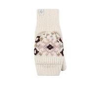 HEAT HOLDERS SOCKSHOP Ladies Heather Patterned Converter Mittens Pack of 1 Cream One Size