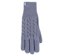 HEAT HOLDERS SOCKSHOP Ladies Willow Cable Gloves Pack of 1 Dusky Blue M-L
