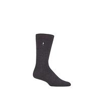 HEAT HOLDERS SOCKSHOP Mens 1.0 TOG Ultra Lite Plain Socks Pack of 1 Charcoal 6-11