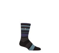 HEAT HOLDERS SOCKSHOP Mens 1.6 TOG Lite Striped, Patterned & Argyle Socks Pack of 1 (UK, Numeric, 4, 8, Regular, Regular, Altun Multi Stripe Black)