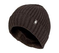 HEAT HOLDERS SOCKSHOP Mens Hat - 'Lawson' Ribbed Plain Thermal Turnover Hat Winter Warm 1 Pack One Size Forest Green