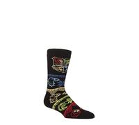HEAT HOLDERS SOCKSHOP Mens Socks- Harry Potter Fairisle Patterned Socks, HP Fan, Gift Idea 1.6 TOG Lite, Warm, Thermal, 1 Pair Size 6-11 Black 6-11