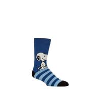 HEAT HOLDERS SOCKSHOP Snoopy Thermal Socks for Men 1.6 TOG Lite Peanuts Thick Warm Cosy Fluffy Soft Winter Lounge Bed Wear Novelty Character Gift Comfortable Cold Weather Indoor Layers Blue 6-11
