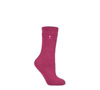 HEAT HOLDERS SOCKSHOP Thermal Socks - Ladies Warm Cosy Winter Colourful 2.3 TOG Plain Thermal Socks in a 1 Pair Pack Size 4-8 Raspberry 4-8