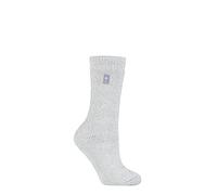HEAT HOLDERS SOCKSHOP Thermal Socks - Ladies Warm Cosy Winter Colourful 2.3 TOG Plain Thermal Socks in a 1 Pair Pack Size 4-8 Silver Grey 4-8