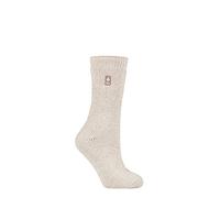 HEAT HOLDERS SOCKSHOP Thermal Socks - Ladies Warm Cosy Winter Colourful 2.3 TOG Plain Thermal Socks in a 1 Pair Pack Size 4-8 Oat 4-8