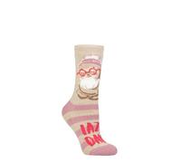 HEAT HOLDERS SOCKSHOP Women's Socks - Fun Feet Lite Warm Thermal Novelty Patterned Socks 1 Pair Size 4-8 Gift Idea for Winter Lazy Days 4-8