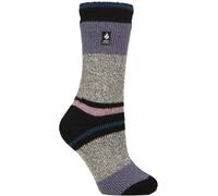Heat Holders Soft Ladies Winter Stripe Patterned Thermal Socks - - Size: 4-6