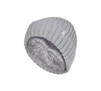 Heat Holders Girl's Thick Chunky Ribbed Thermal Beanie Hat for Winter in Grey | Size: 7-10 Years Heat Holders Grey 7-10 Years
