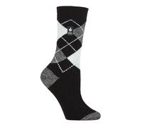 Heat Holders Ladies Ultra Lite Extra Thin 1.0 TOG Casual Thermal Socks (Multipack Options) - 4-8 UK - Black/ Grey (Valletta) - 1 Pack